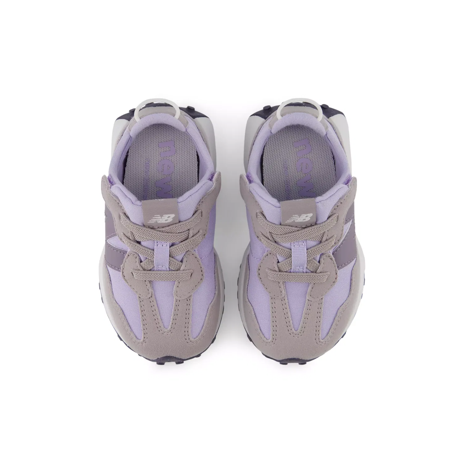 Детские кроссовки для малышей с застежкой-липучкой 327 NEW-B Hook & Loop New Balance, Smoked Violet With Meteorite — фото 4