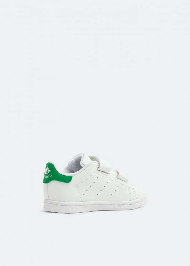 Детские кроссовки Adidas Stan Smith, белый/зеленый — фото 2