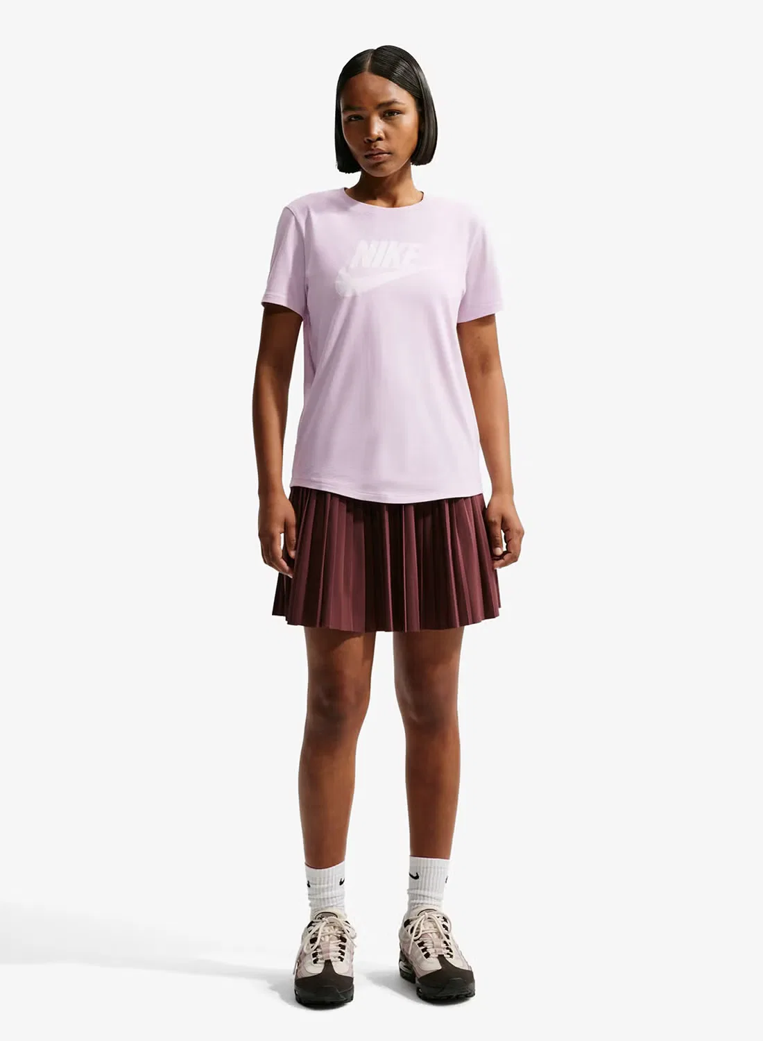 Футболка с принтом Nike NSW Club Icon, лиловый