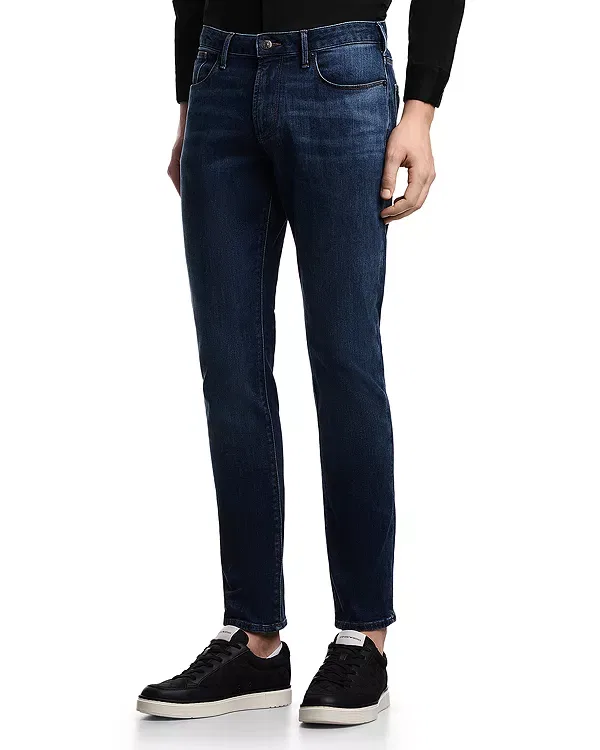 Мужские джинсы из стрейч-денима Essential J06 Slim Fit Emporio Armani, Dark Blue Denim