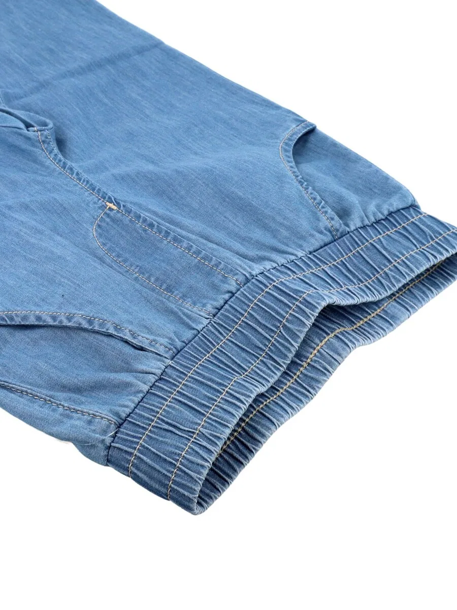Брюки MAXIMO Regular Pants 'MINI-Hose, Denim-Optik, lang' синего цвета — фото 3