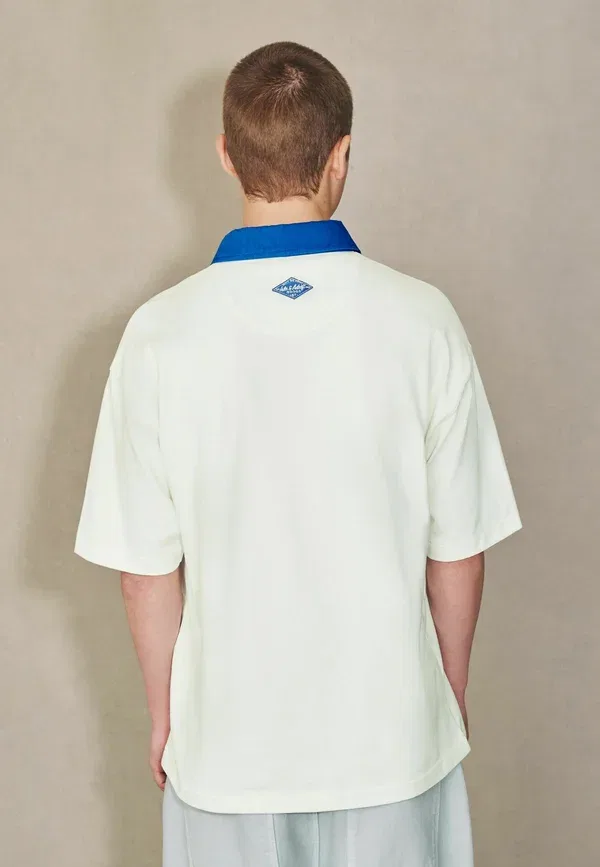 Рубашка поло хлопковая Text Graphic Edit Oversized Rugby Shirt Next, белый — фото 3