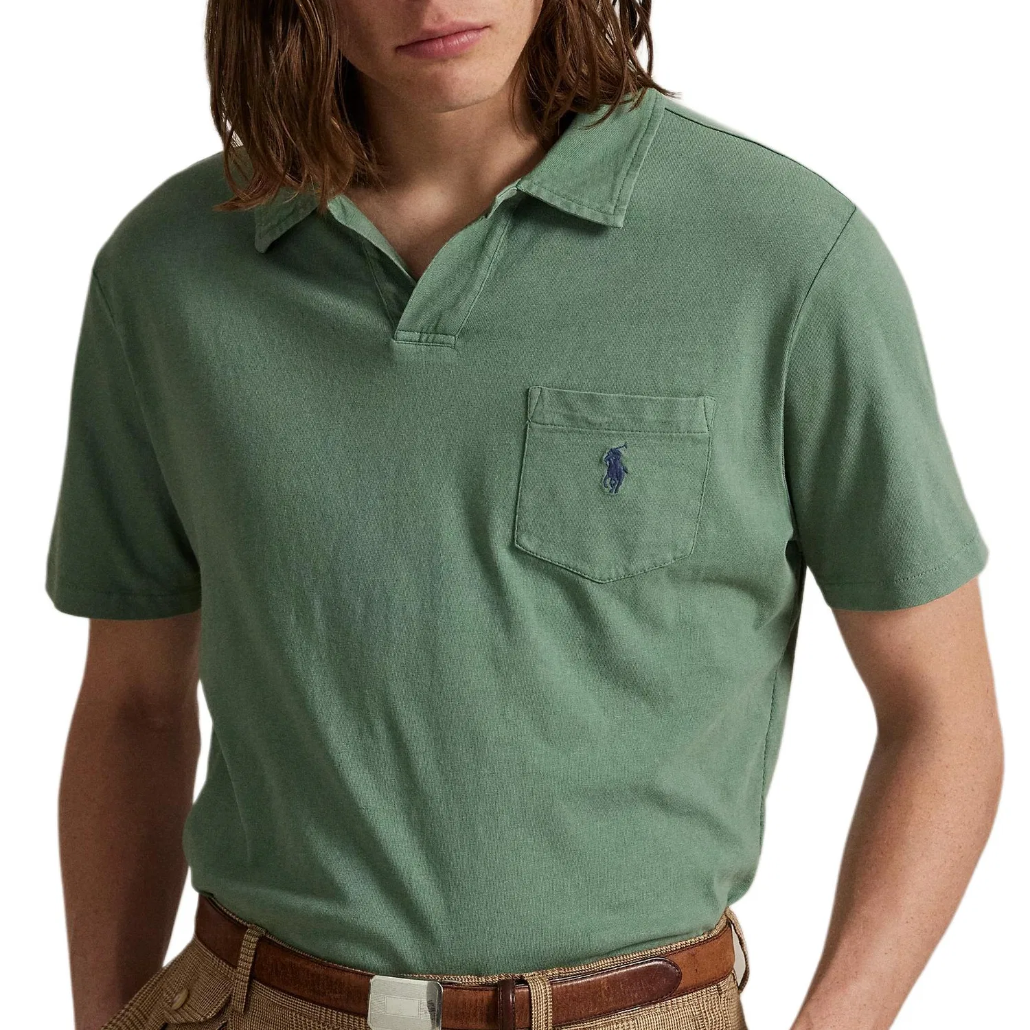 Мужская футболка-поло с коротким рукавом Polo Ralph Lauren, Green — фото 3