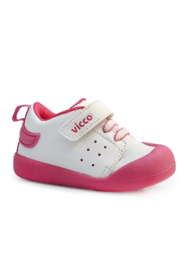 Детские ортопедические кроссовки для девочек с липучкой Oli First Step Vicco, Fuchsia — фото 2