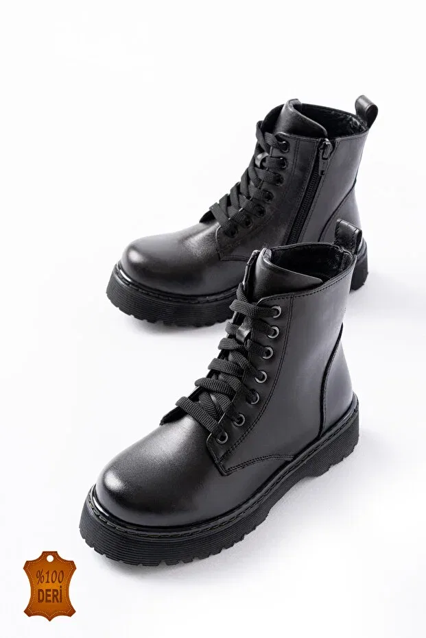 Детские ботинки для девочек с ортопедической стелькой Lina Step, Black — фото 4
