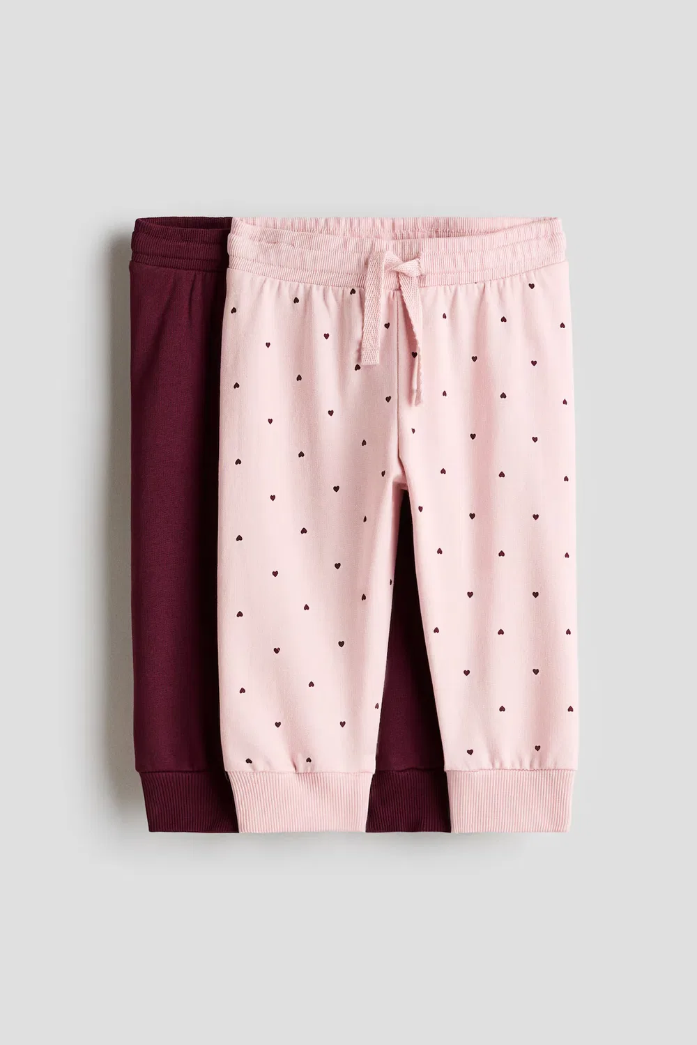 Комплект из 2 спортивных штанов H&M, Dunkelrot/Herzen