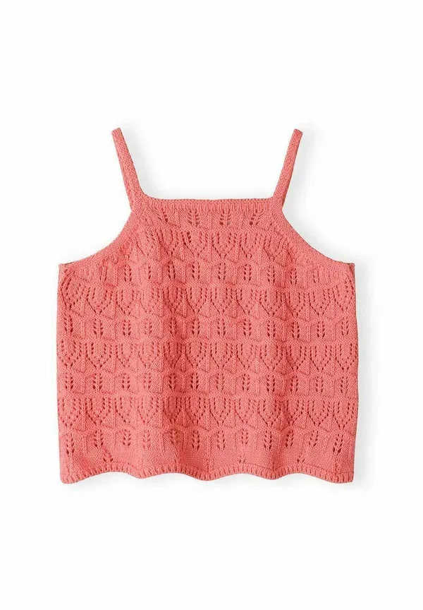 Комплект из шорт и топа с бретельками Crocheted Minoti Coral, коралловый — фото 2