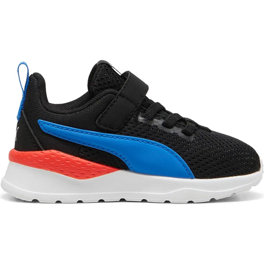 Кроссовки детские с липучками Anzarun Lite Puma, Зелено-черно-белый — фото 2