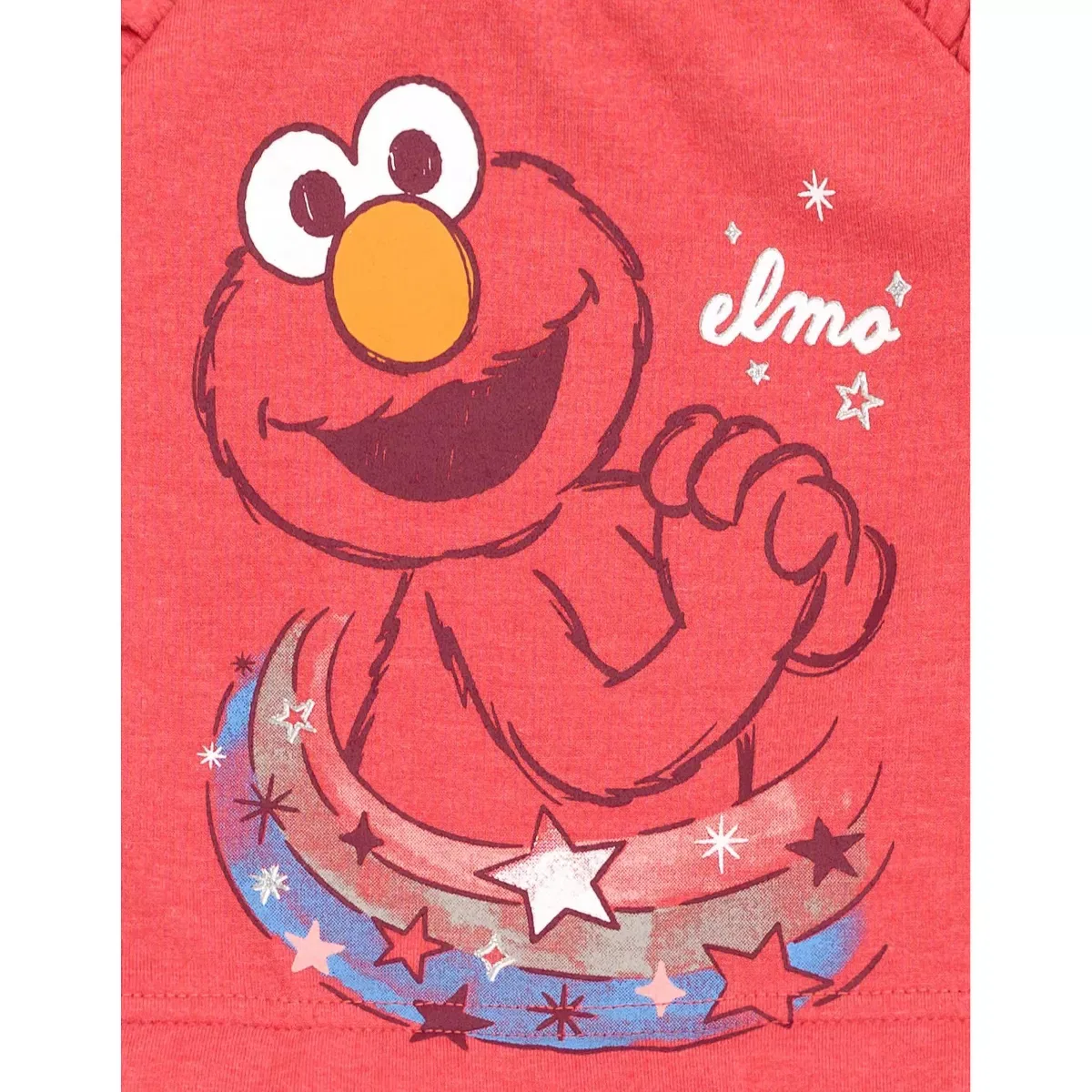 Детское платье для девочек с длинным рукавом Sesame Street, Red — фото 3