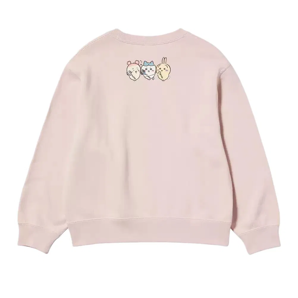 Детский свитшот с круглым вырезом Chiikawa UNIQLO, Pastel Pink — фото 3