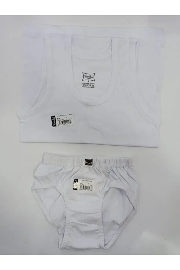 Детский комплект нижнего белья для мальчиков хлопковый Athlete Underpants Set Tutku, White