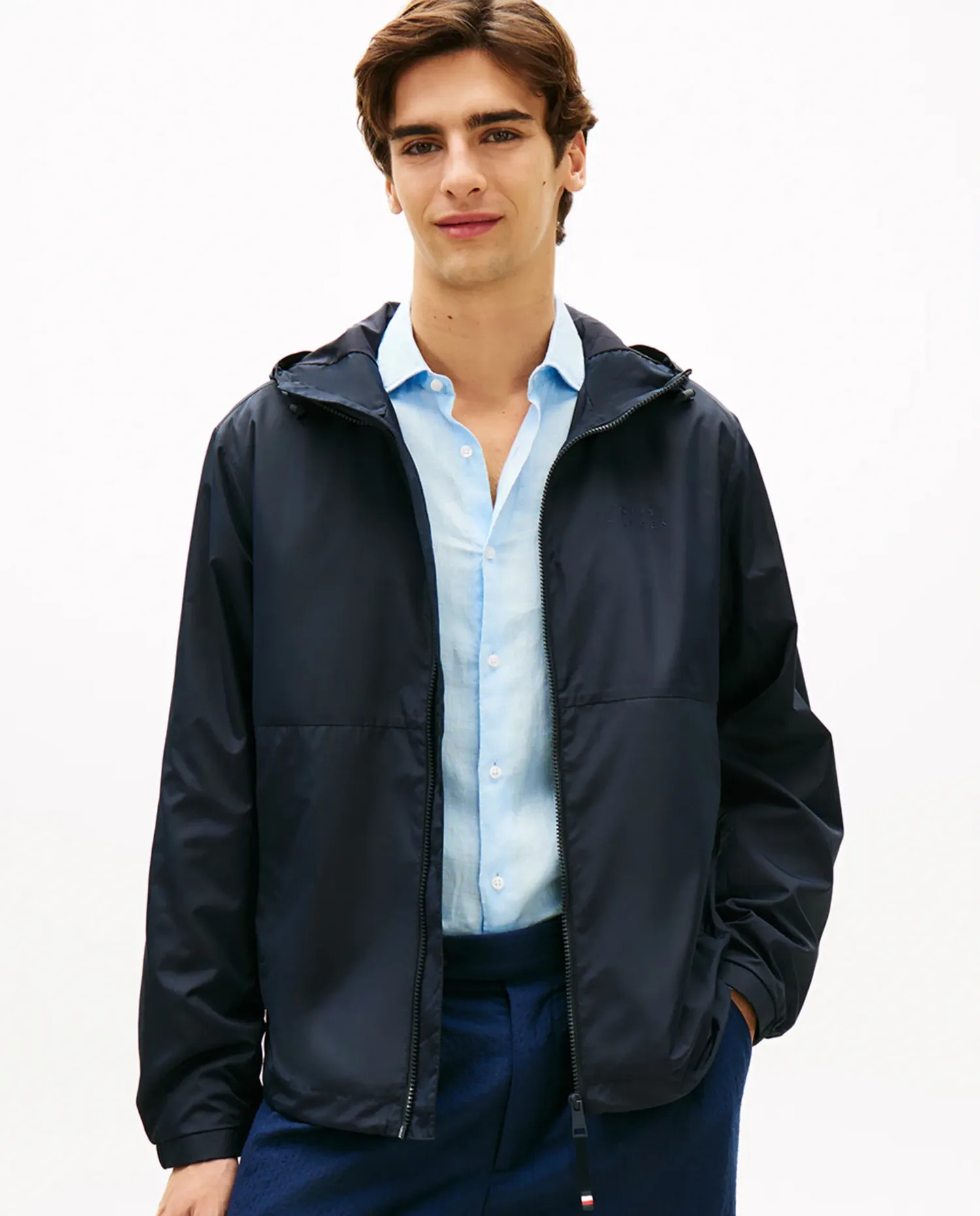 Водонепроницаемая куртка-каскадер с капюшоном Tommy Hilfiger, темно-синий