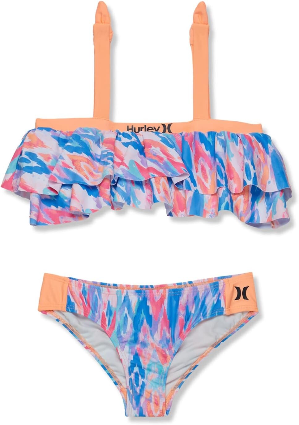 

Купальник Hurley Kids Tiered Tankini Two-Piece Set, разноцветный