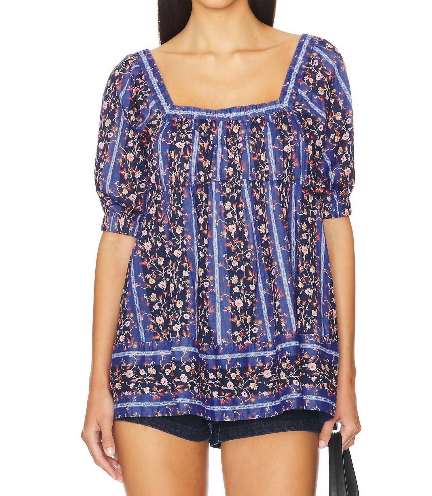 

Винтажная блузка Lover в голландском синем цвете Free People