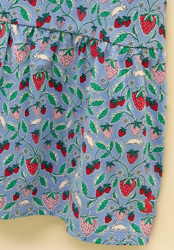 Платье-Джерси sienna с короткими рукавами и оборками Joules, Blue Strawberry — фото 4