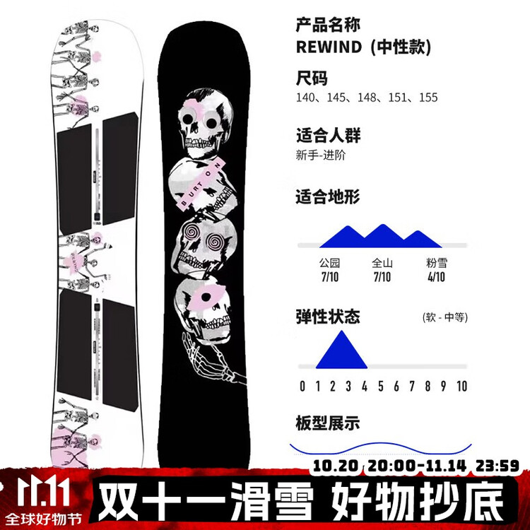 

JONES Ленгшан Горнолыжная доска для карвинга и парков, унисекс, 151см