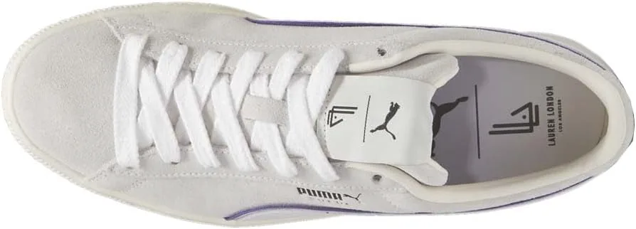 Мужские замшевые кроссовки PUMA X L London на шнуровке, повседневные - серые, серый — фото 4