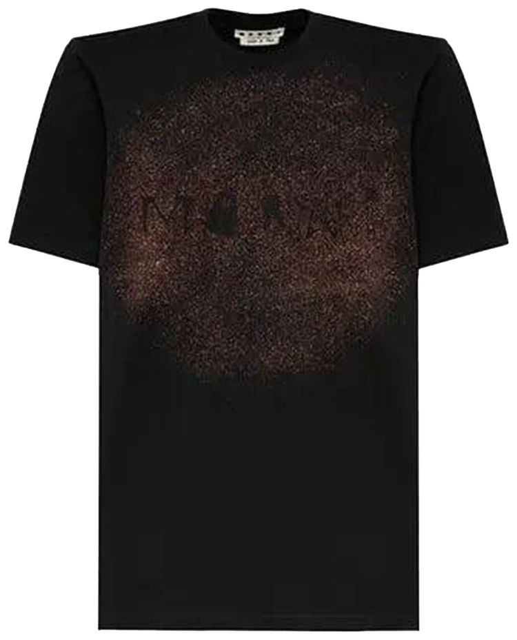 

Футболка Marni с логотипом, окрашенным краской, черного цвета, Черный, Футболка Marni с логотипом, окрашенным краской, черного цвета