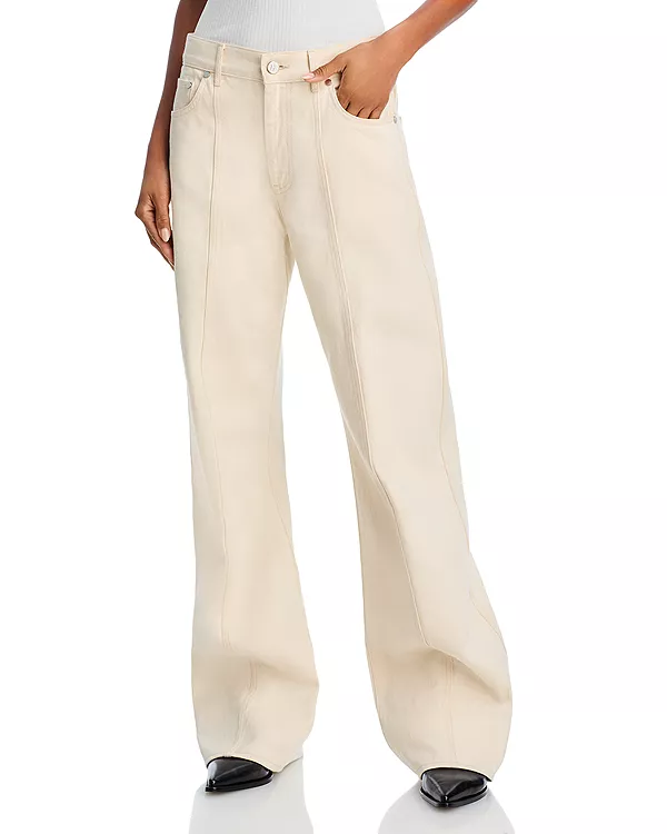 

Джинсы с высокой посадкой для лыжников, цвет экрю. Helmut Lang, белый