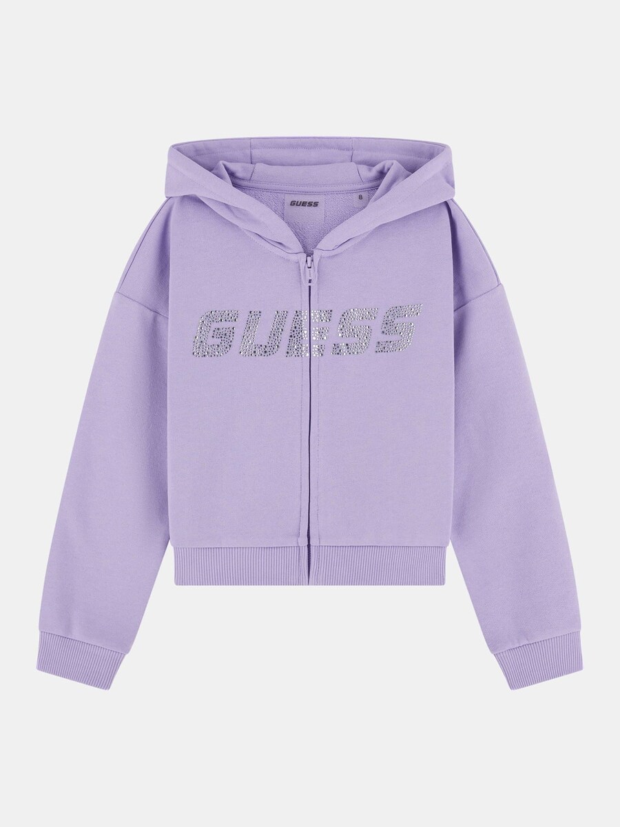 

Толстовка с капюшоном на молнии GUESS, фиолетовый