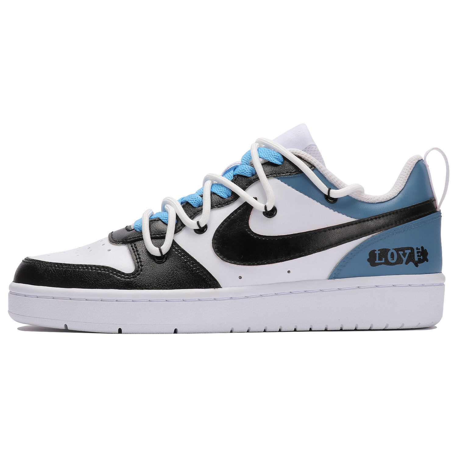

Кроссовки Nike Court Borough Skateboarding Shoes Women's Low-top Blue/black, синий/черный