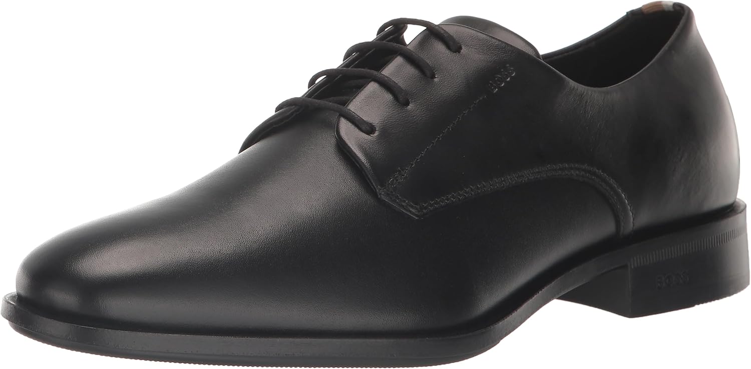 

BOSS Мужские оксфорды Colby из мягкой кожи, Black Oil