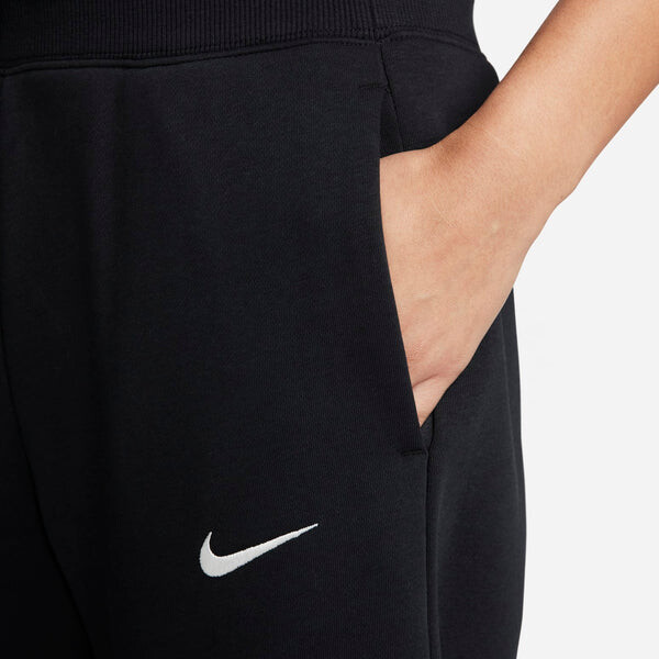 Штаны phoenix флисовые укороченные спортивные штаны с высокой талией Nike, черный — фото 4