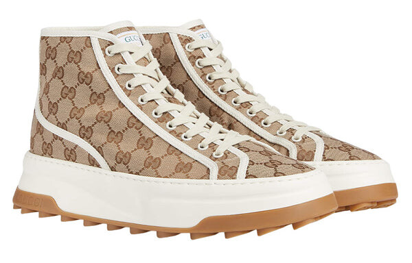 Кроссовки GUCCI Tennis 1977 High-Top Sneakers 'Tan White', цвет tan/white — фото 2
