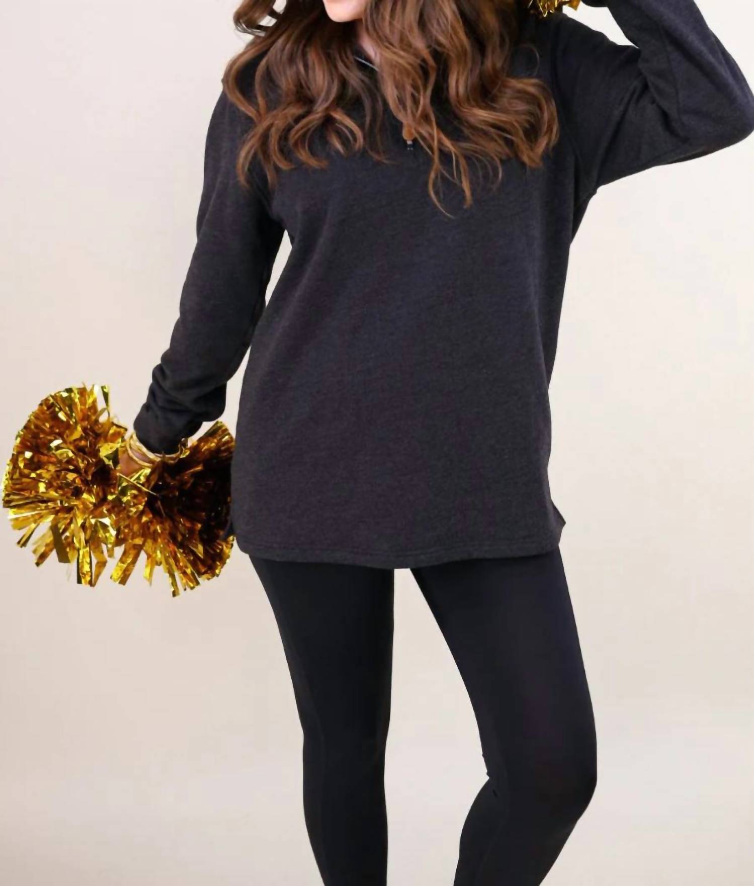

Пуловер Miley Quarter Zip черного цвета Jess Lea