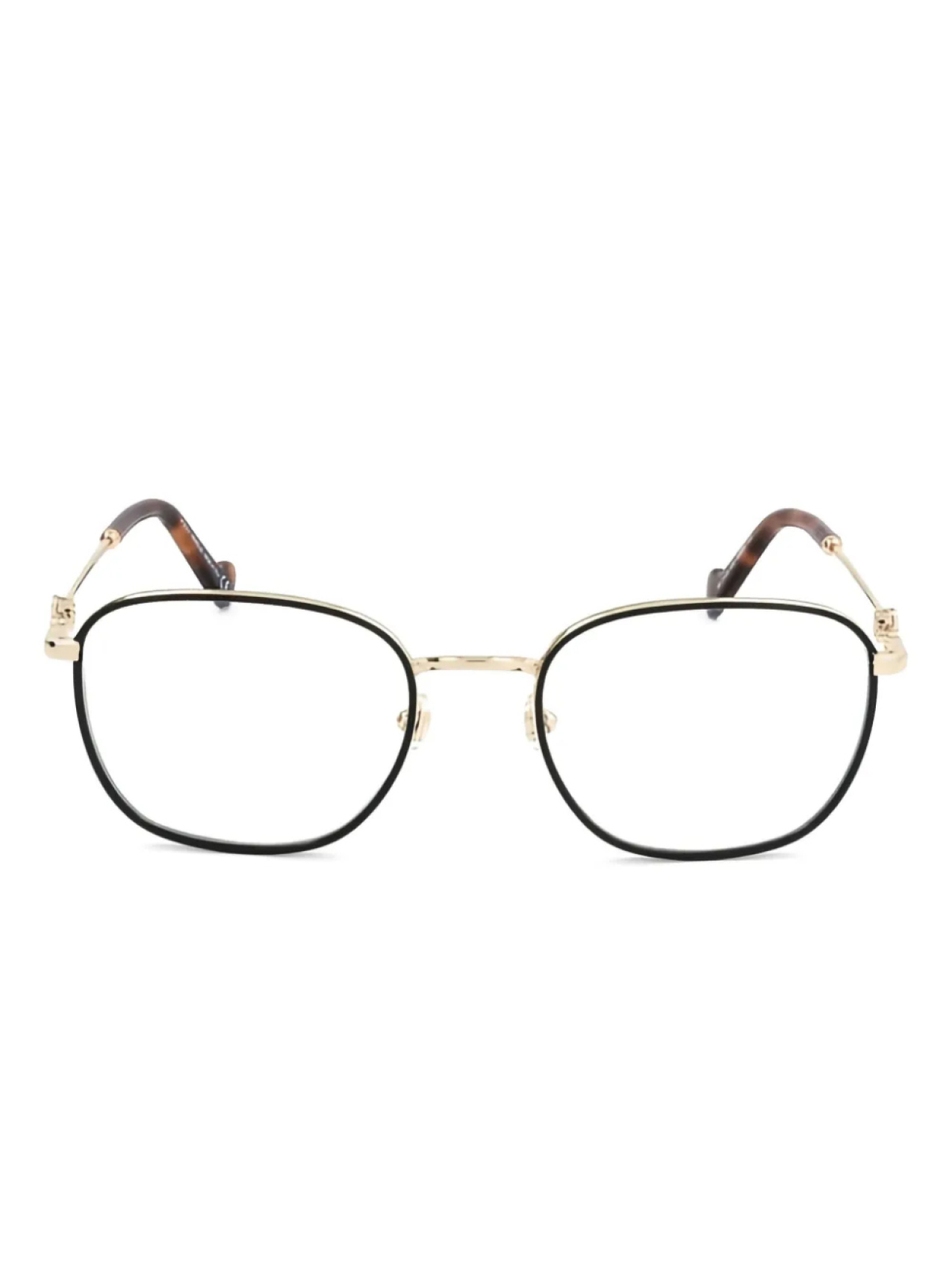 

Очки в геометрической оправе Moncler Eyewear, золотой