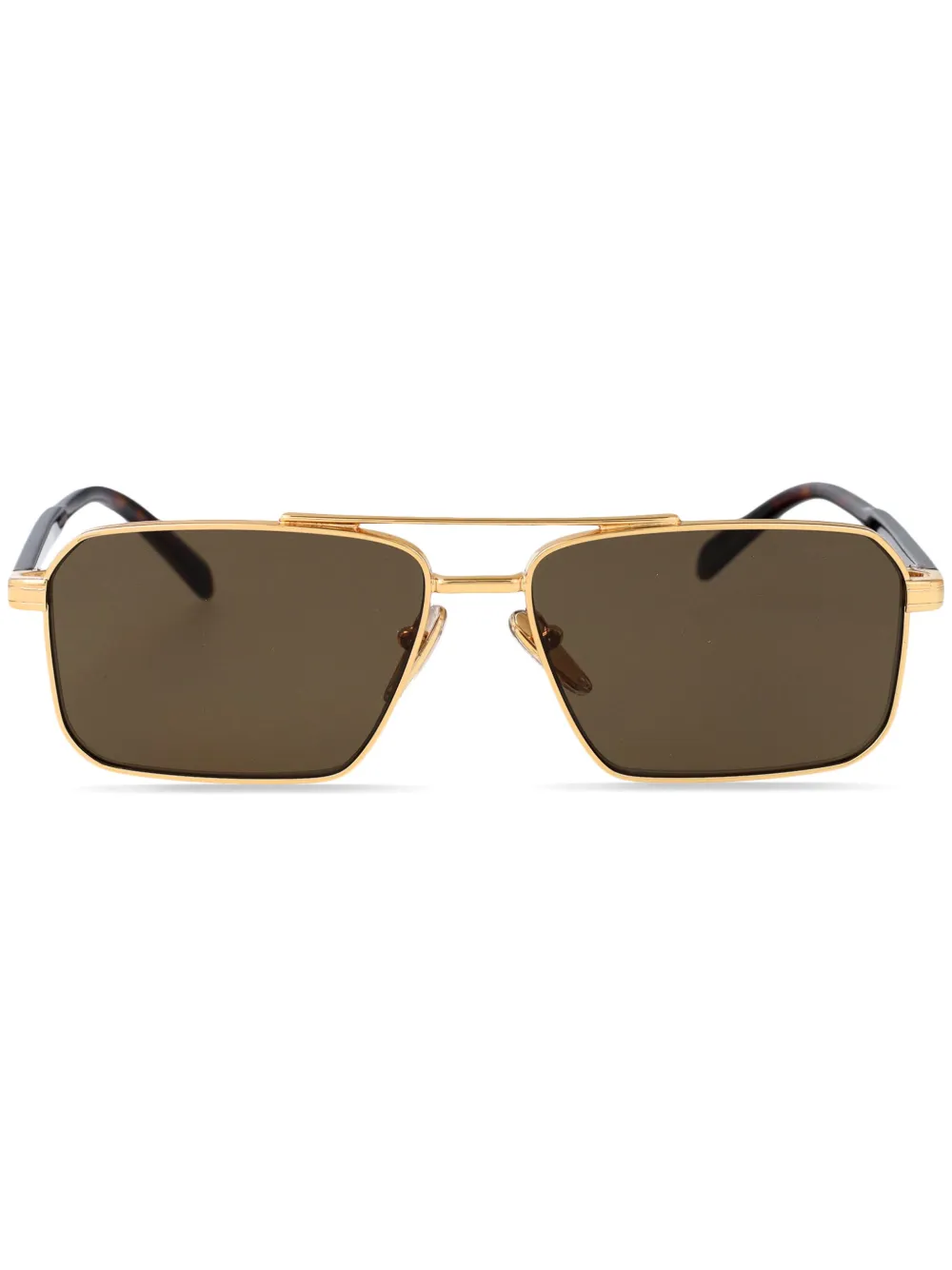 

Солнцезащитные очки в прямоугольной оправе Prada Eyewear, черный
