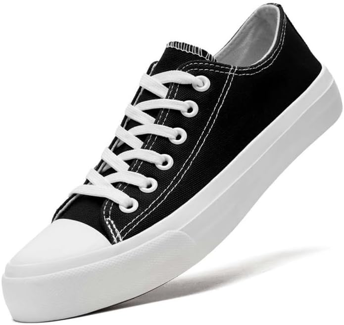 

Кеды Xraehni из холщовой ткани для женщин и мужчин, низкие, на шнурках, модные кроссовки, классические повседневные обувь для прогулок, удобные и дышащие, черный