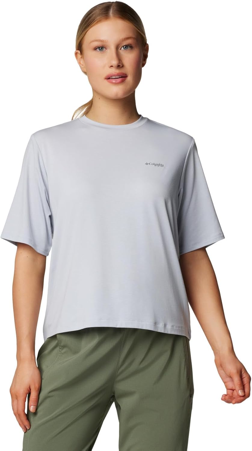 

Женская футболка Columbia PFG Uncharted Tech с коротким рукавом, Cirrus Grey/W Best Cast, Серый, Женская футболка Columbia PFG Uncharted Tech с коротким рукавом, Cirrus Grey/W Best Cast