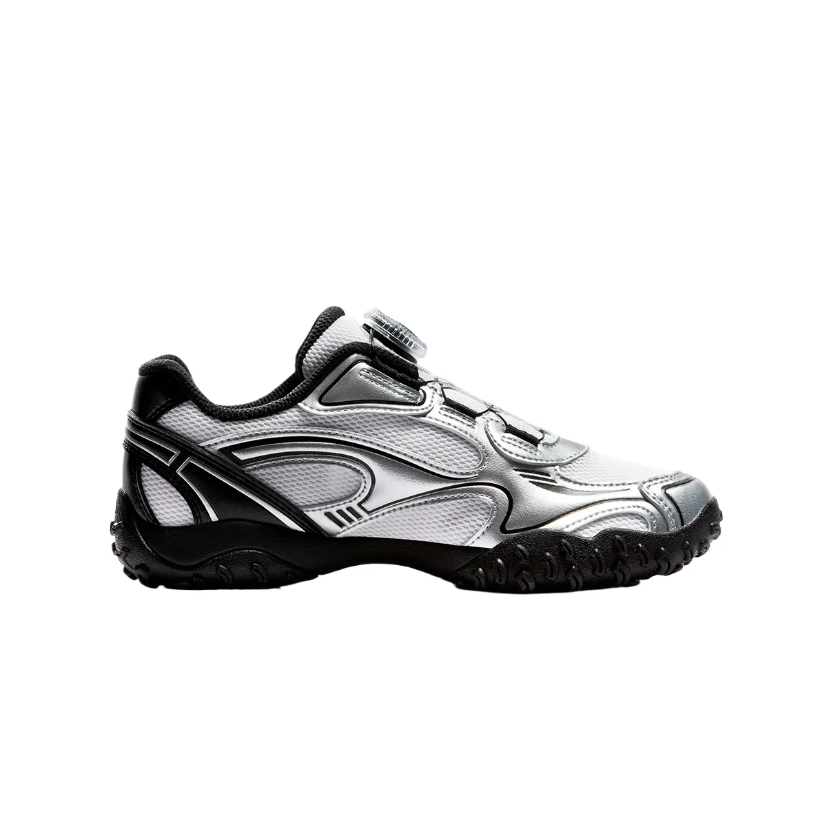 Heritage FHT Textile, Synthetic Leather Breathable Rebound Low top Running Shoes Kids' FILA KIDS, FILA White/Space Silver — фото 3
