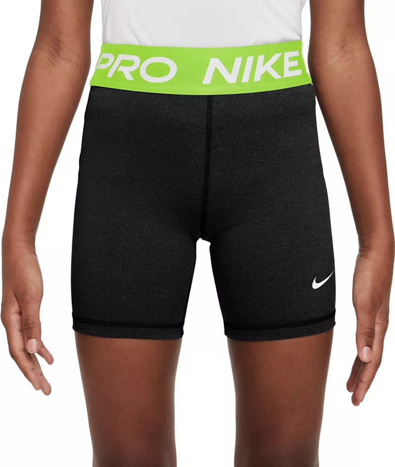 

Шорты Nike для девочек 5 дюймов Pro, цвет Black/Volt/White