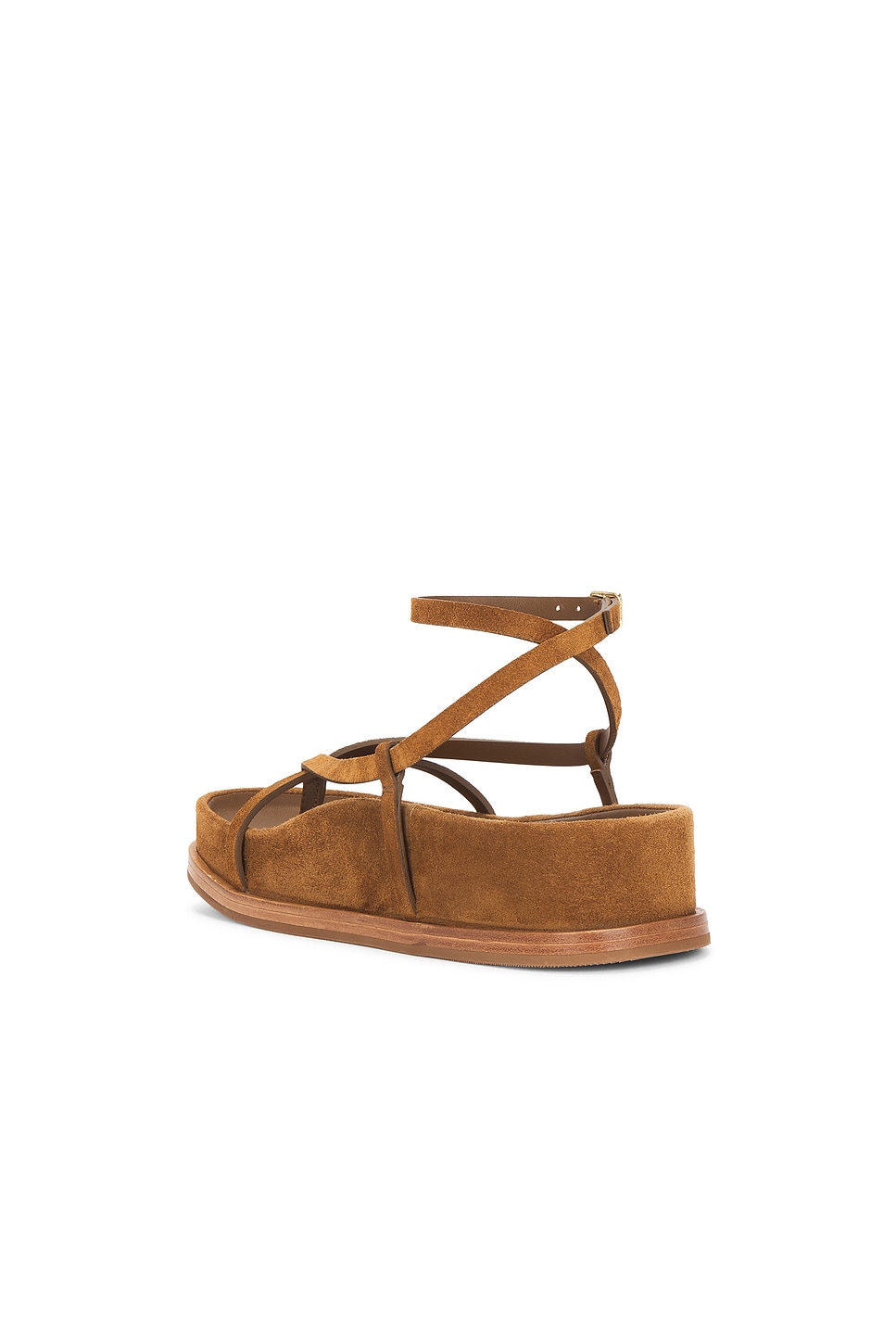 Сандалии на платформе с обмоткой на щиколотке Loeffler Randall, cacao — фото 3