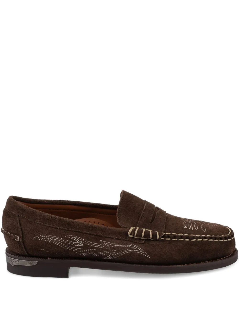 

Пенни-лоферы Dan Dallas с вышивкой Sebago, коричневый