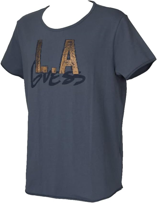 

Мужская футболка Guess с коротким рукавом и круглым вырезом, с принтом, футболка с круглым вырезом, U515 Molten Blue