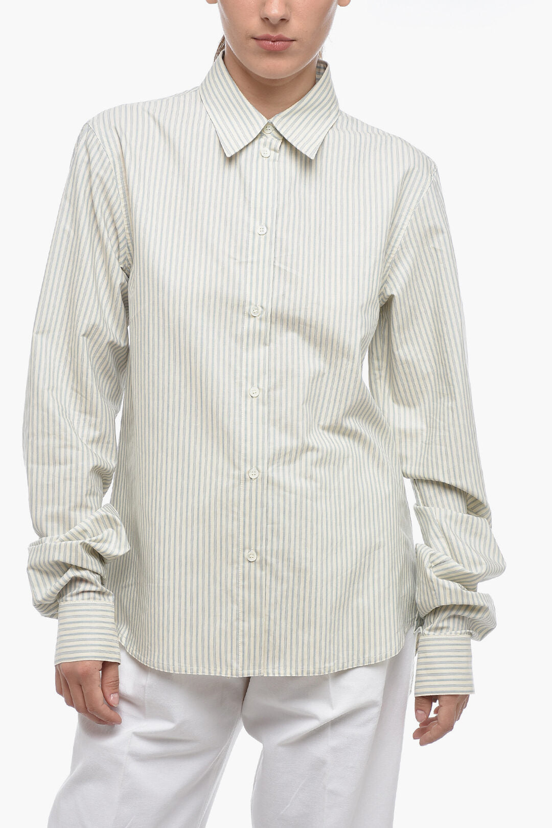

Рубашка из сбалансированного хлопка в полоску от Maison Margiela MM6, цвет multi