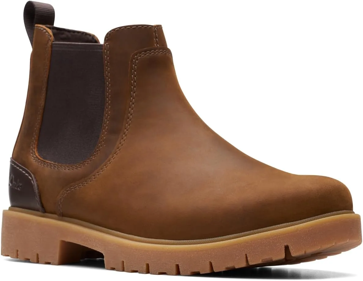 Мужские ботинки челси Clarks Rossdale Top, коричневый — фото 4