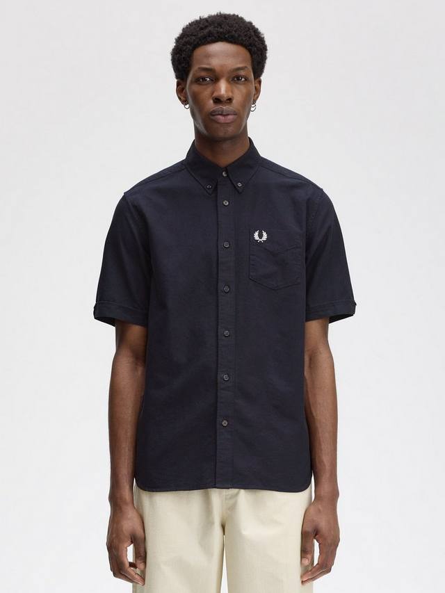 

Хлопковая оксфордская рубашка Regular Fit Fred Perry, Navy