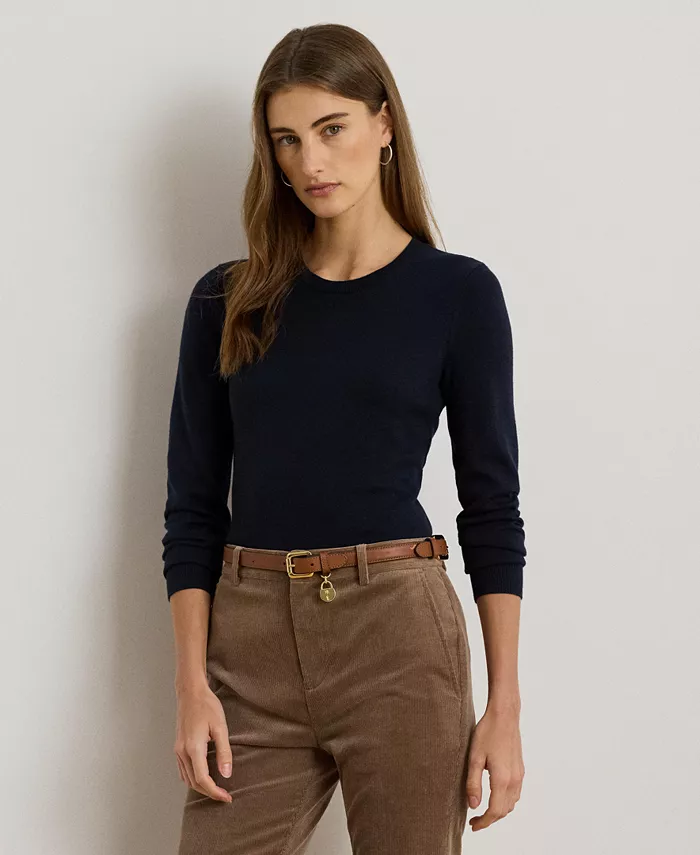 

Женский свитер из хлопковой смеси Lauren Ralph Lauren, синий
