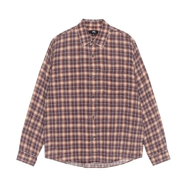 

Рубашка Stussy Matthew Printed Plaid Shirt, красный