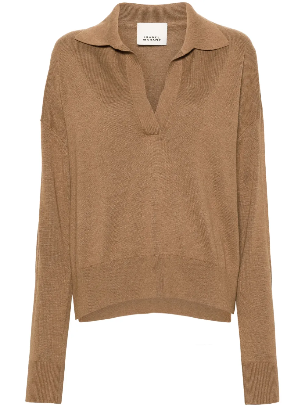 

Джемпер Galix с косым воротником ISABEL MARANT, коричневый