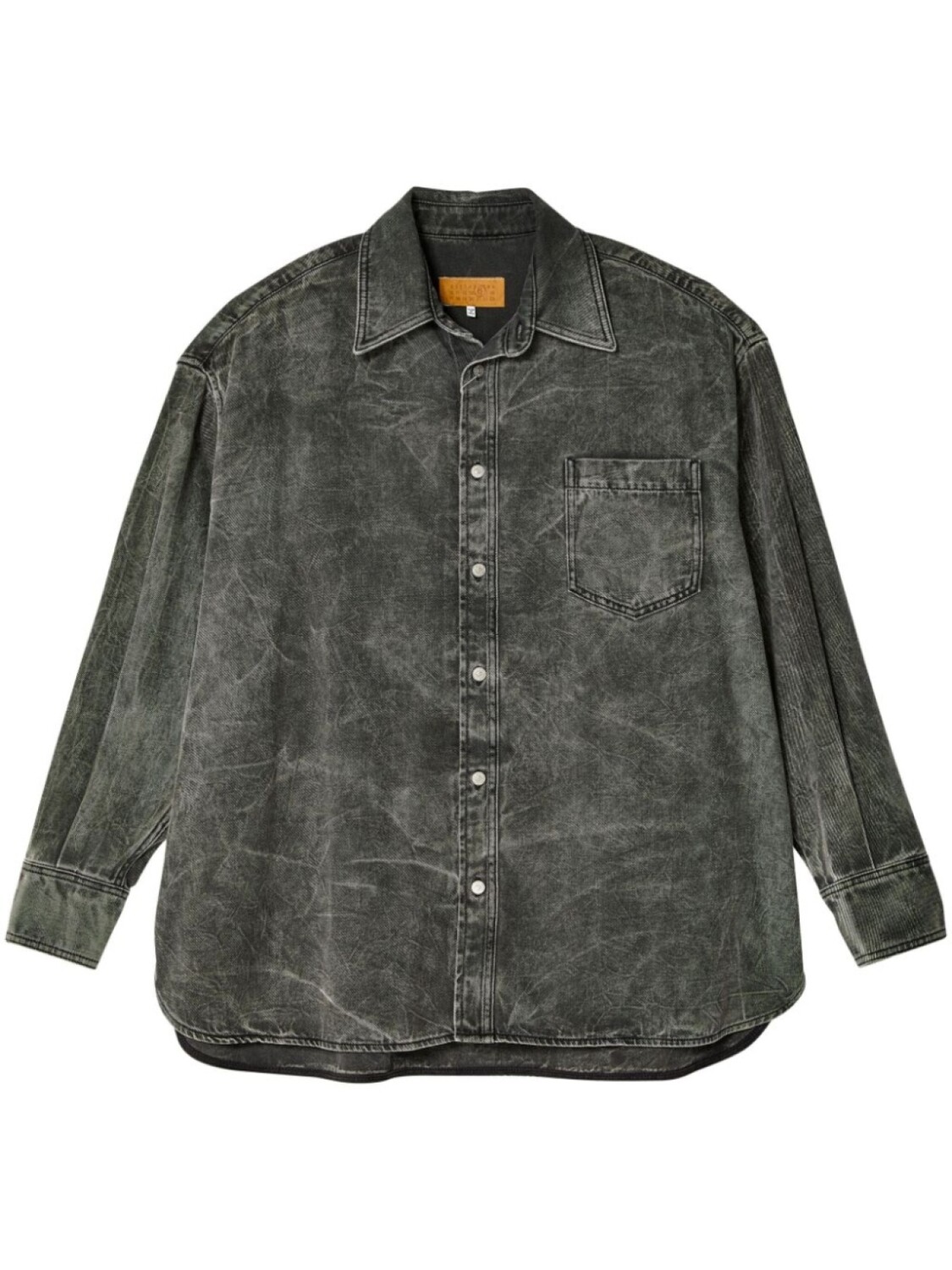 

MM6 Maison Margiela рубашка из хлопкового денима с длинными рукавами, серый