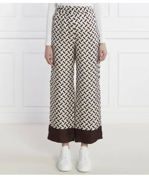 

Брюки из каменного шелка Loose fit Mm, бежевый