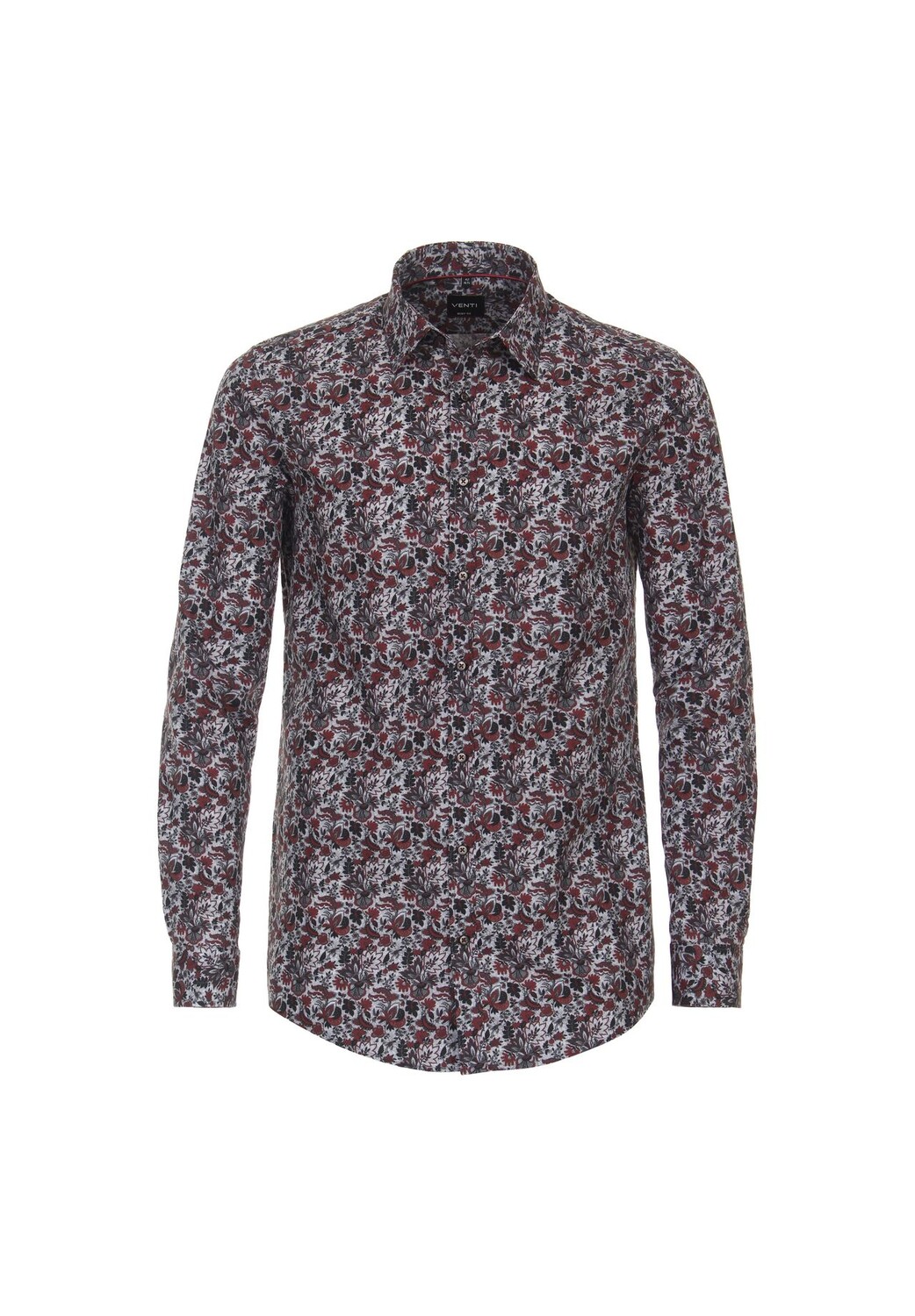 

Мужская деловая рубашка с принтом, облегающая боди Venti, цвет Dunkelrot