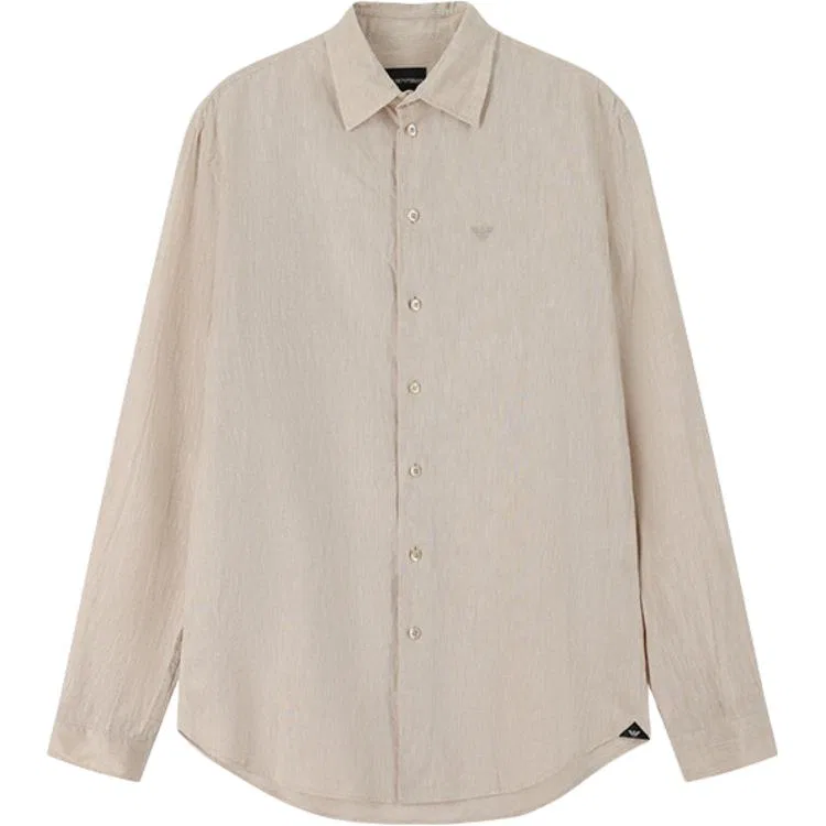 Рубашка мужская SS26 EMPORIO ARMANI, Gravel Color