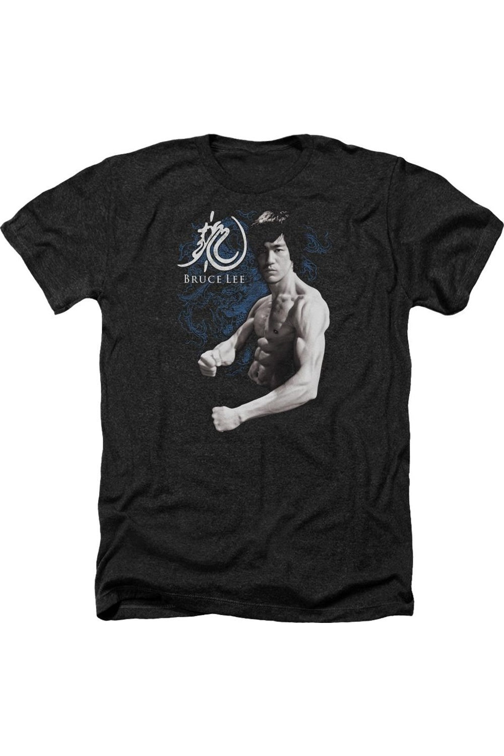 

Футболка для взрослых Bruce Lee Dragon Stance Heather Gildan, черный
