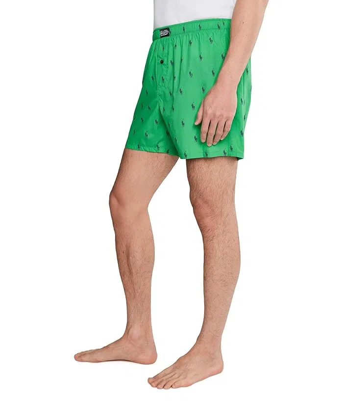 Боксеры Woven Boxer Polo Ralph Lauren, Vineyard Green/Boston Royal — фото 3